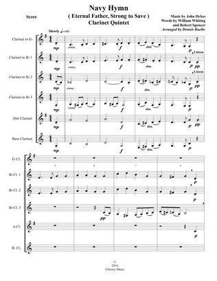 Navy Hymn ("Eternal Father, Strong to Save") - Clarinet Choir - Intermediate Level