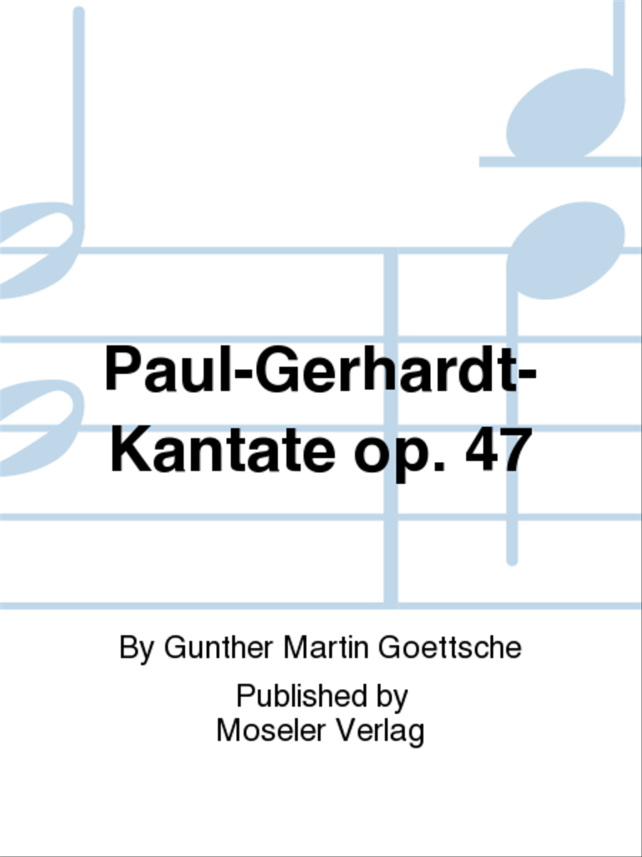 Paul-Gerhardt-Kantate op. 47 Men's Choir scores gallery preview page 1