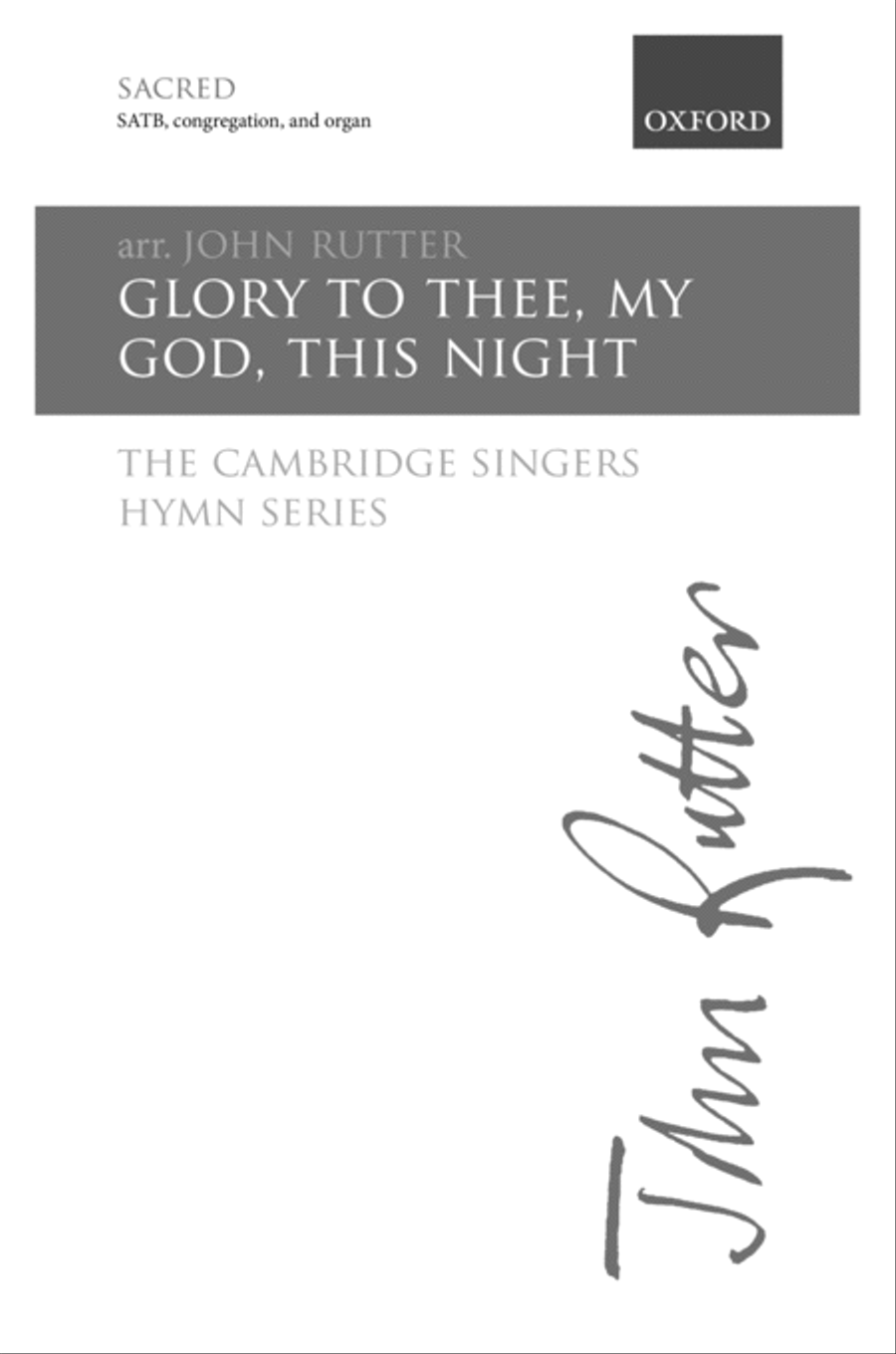 Book cover for Glory to thee, my God, this night