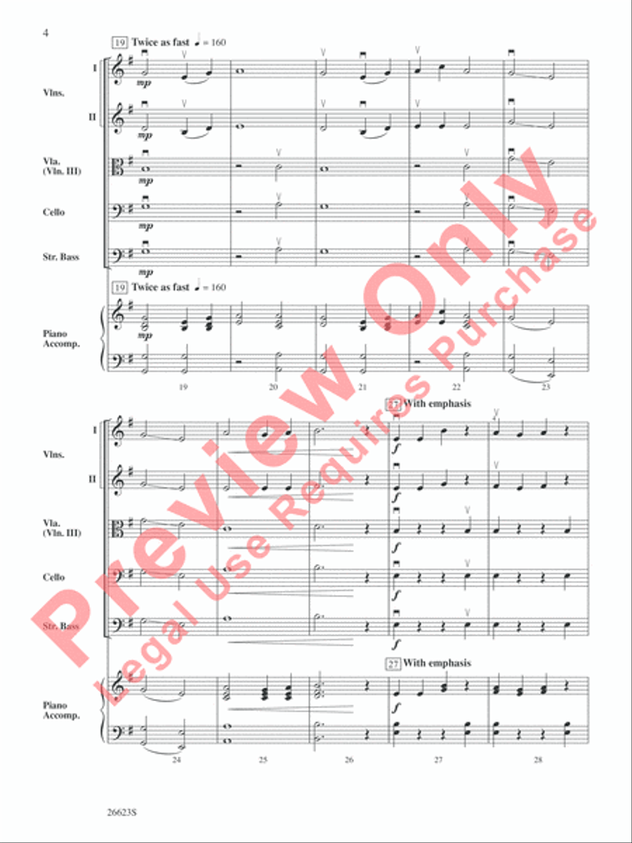 Chinese String Fantasy String Orchestra scores gallery preview page 5