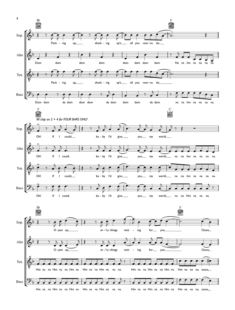 Go Your Own Way 4-Part scores gallery preview page 4