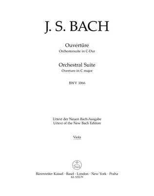 Book cover for Orchestral Suite (Overture) in C major, BWV 1066