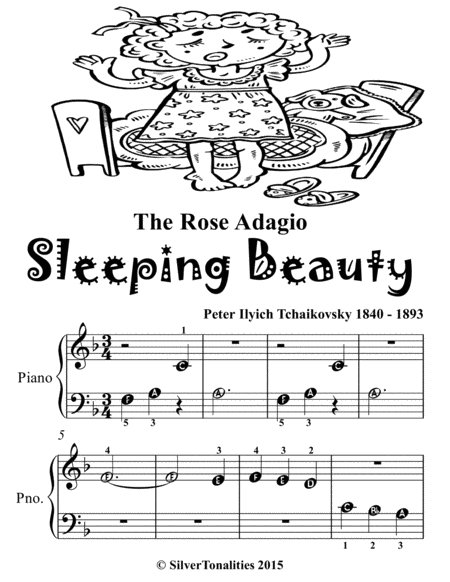 Rose Adagio Sleeping Beauty Beginner Piano Sheet Music 2nd Edition