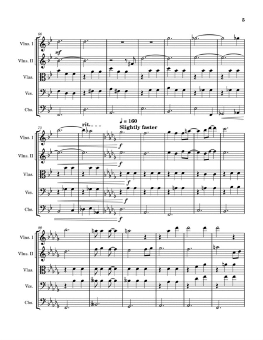 Look For The Light String Quintet scores gallery preview page 5