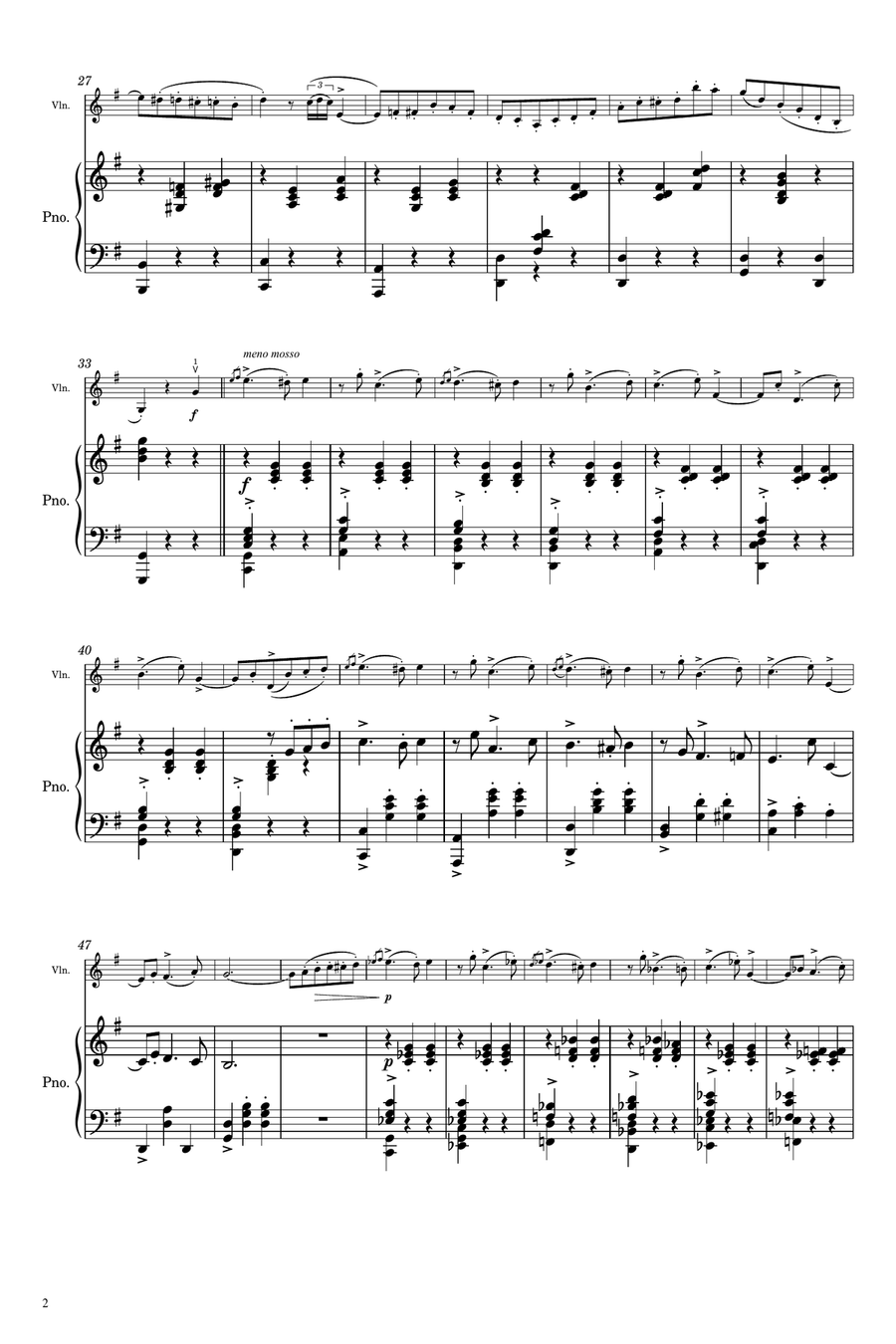Fritz Kreisler - Schön Rosmarin - 3 Old Viennese Dances No.3 - for Violin and Piano Original Violin Solo scores gallery preview page 2