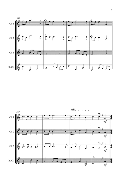 Jazz Carols Collection #5 Clarinet Quartet (O Christmas Tree; Good King Wenceslas; We Wish You) image number null