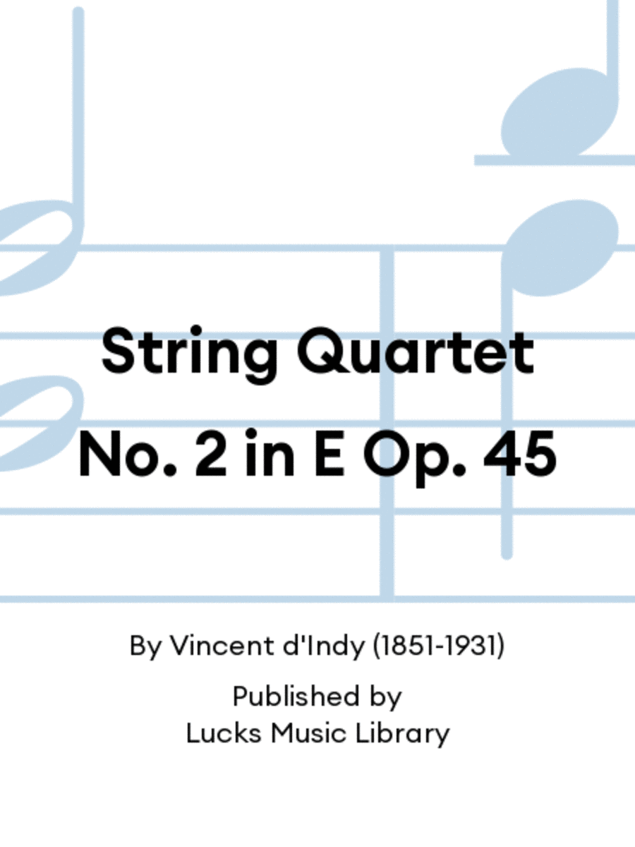 String Quartet No. 2 in E Op. 45 String Quartet scores gallery preview page 1