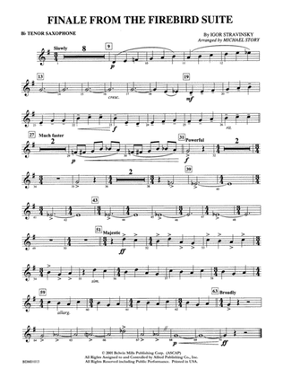 Finale from The Firebird Suite: B-flat Tenor Saxophone