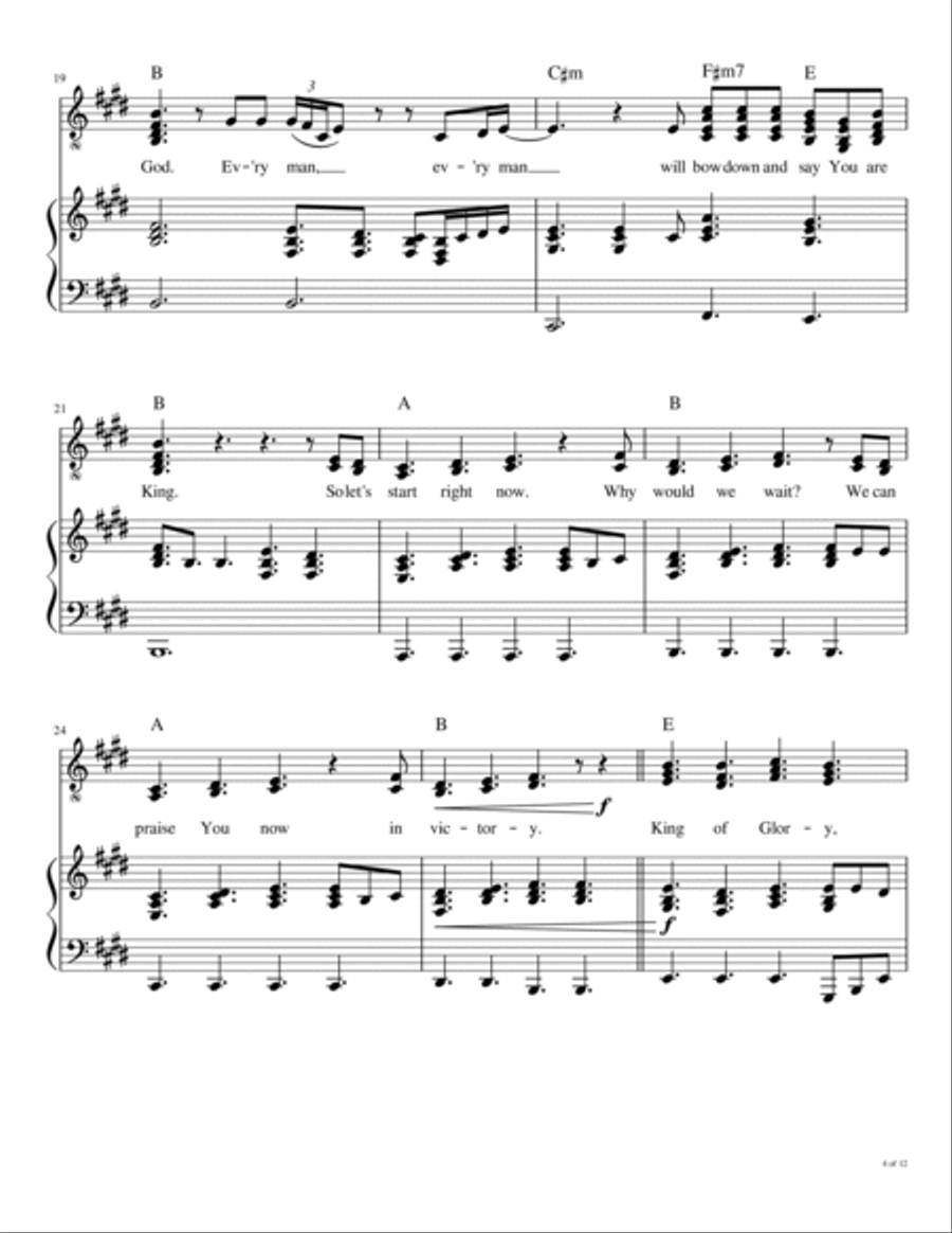 King Of Glory Voice scores gallery preview page 5