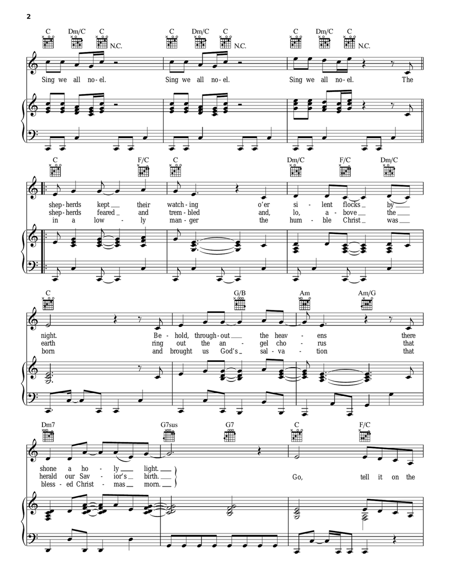 African Noel African Noel Piano, Vocal, Guitar scores gallery preview page 2