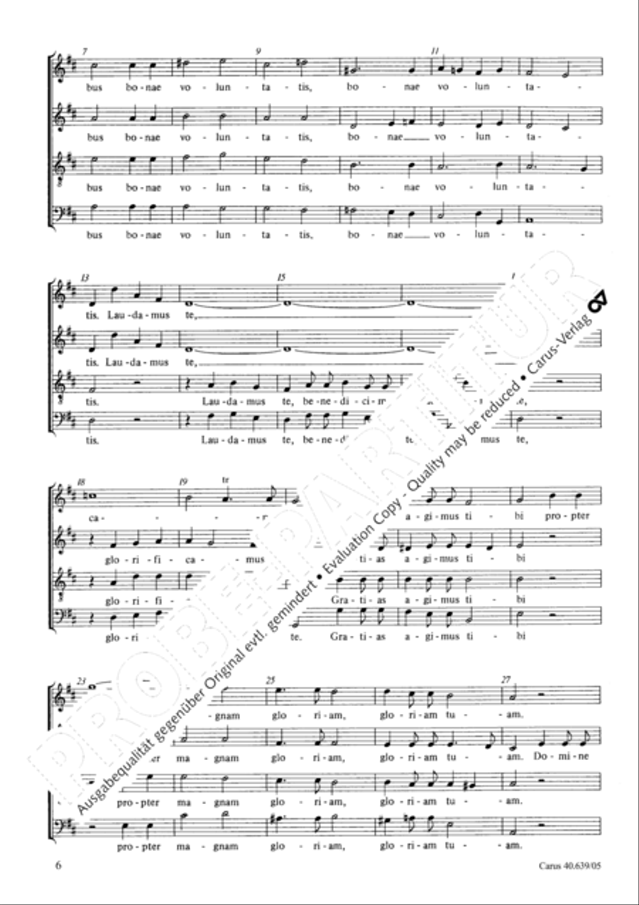 Mass in D Major (Missa in D) 4-Part scores gallery preview page 7