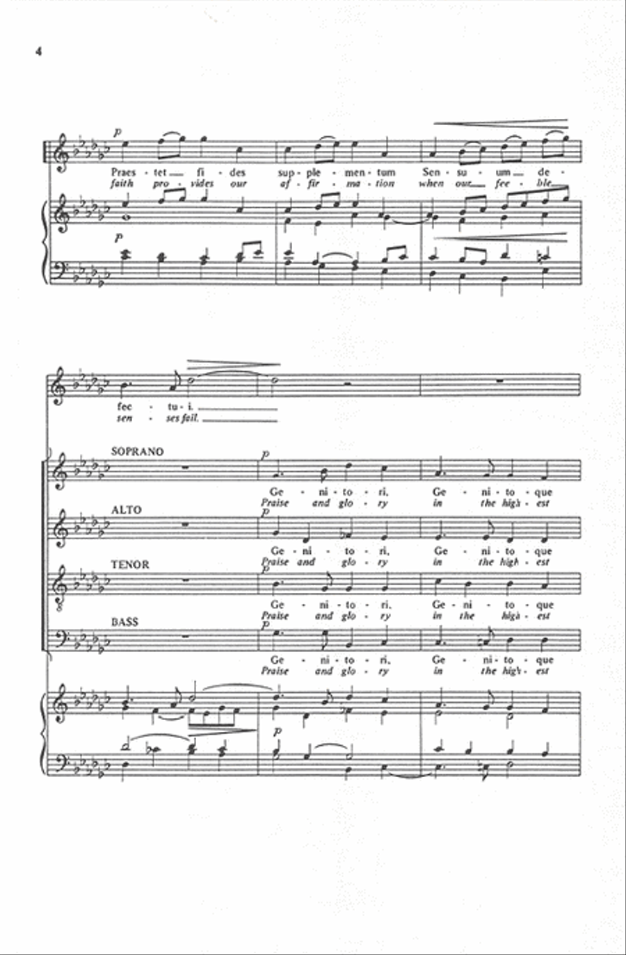 Tantum ergo (Let Us Pray) 4-Part scores gallery preview page 3