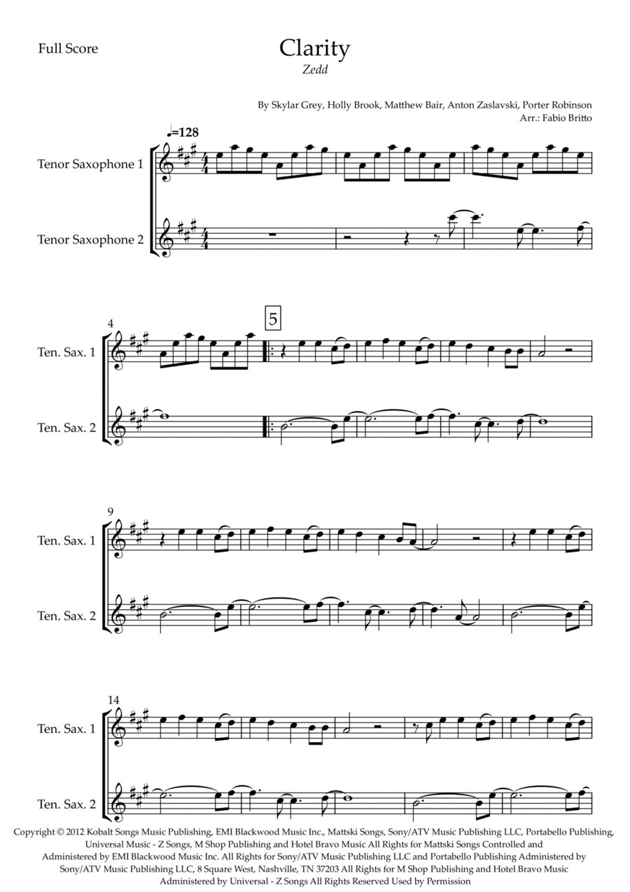 Clarity Woodwind Duet scores gallery preview page 1