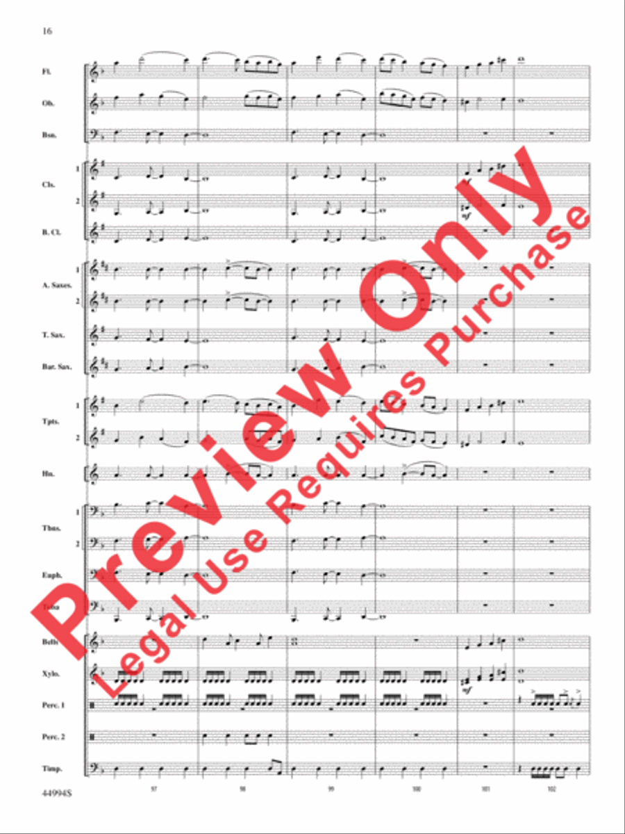 In tantum lux Concert Band scores gallery preview page 36