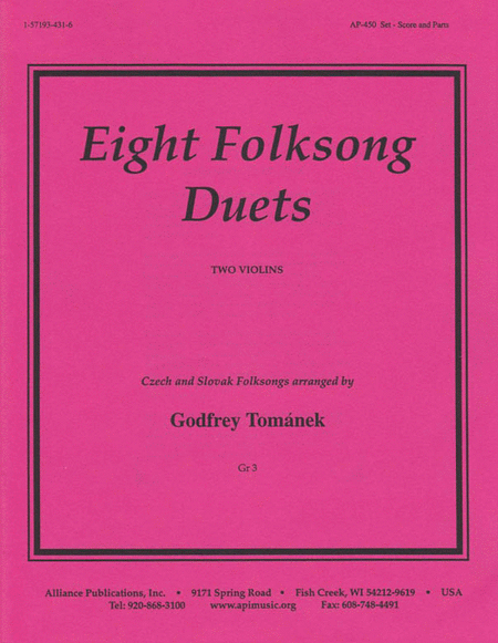 Eight Folksong Duets - Vln 2