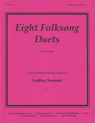 Eight Folksong Duets - Vln 2