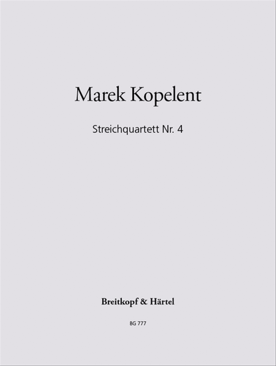 String quartet No. 4 String Quartet scores gallery preview page 1