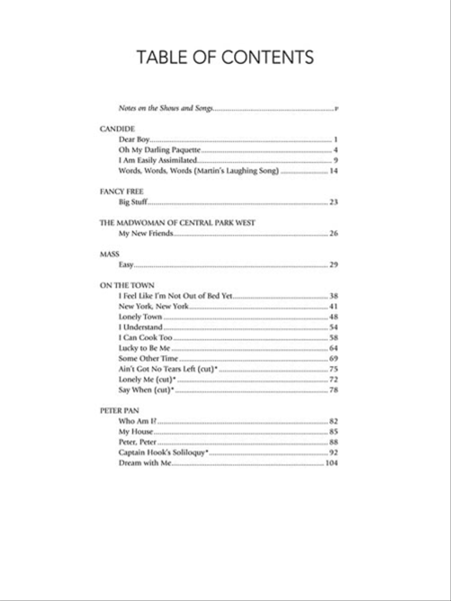 Bernstein Theatre Songs Medium Voice scores gallery preview page 3
