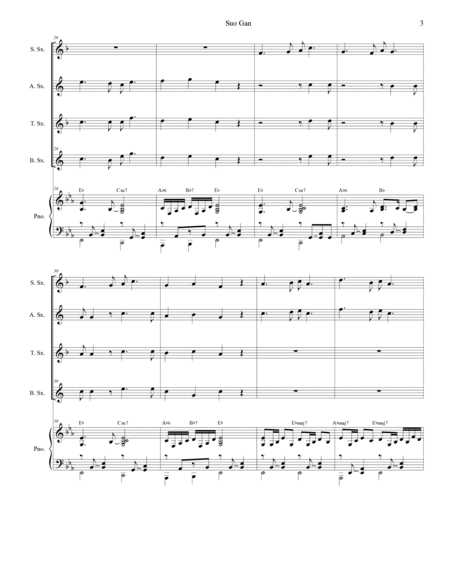 Suo Gan (Saxophone Quartet and Piano) image number null