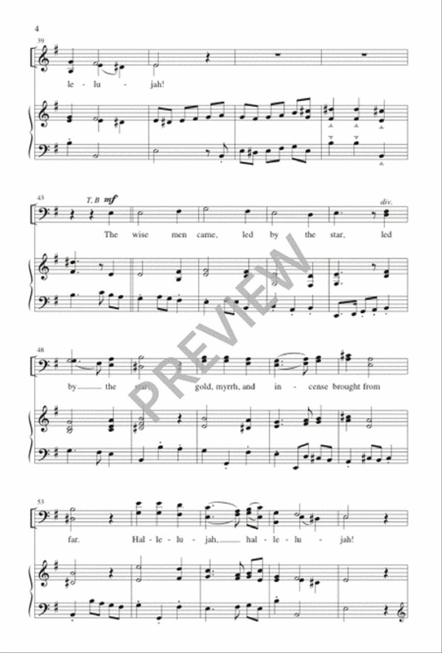 A Babe Is Born in Bethlehem 4-Part scores gallery preview page 5