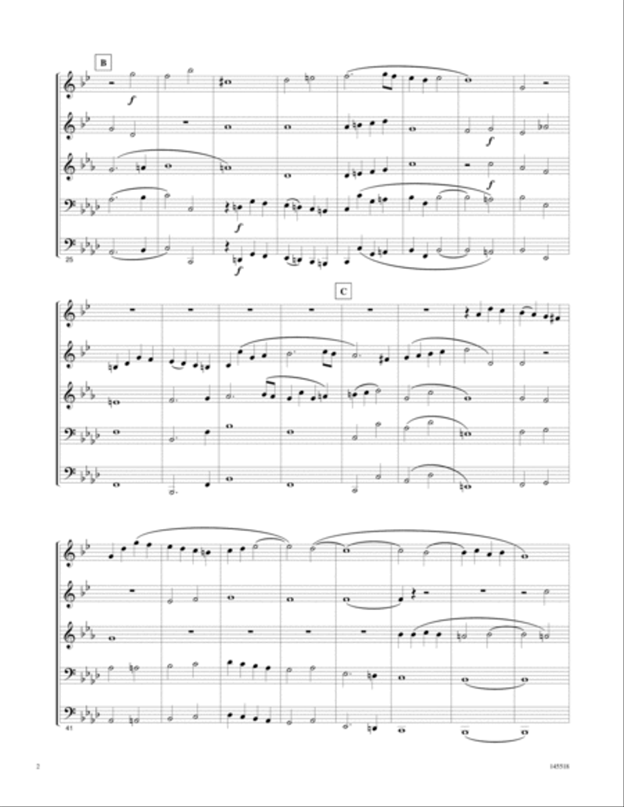 And With His Stripes And With His Stripes Brass Quintet scores gallery preview page 2