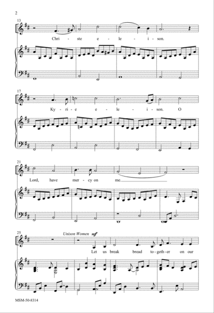 Let Us Break Bread Together 4-Part scores gallery preview page 3