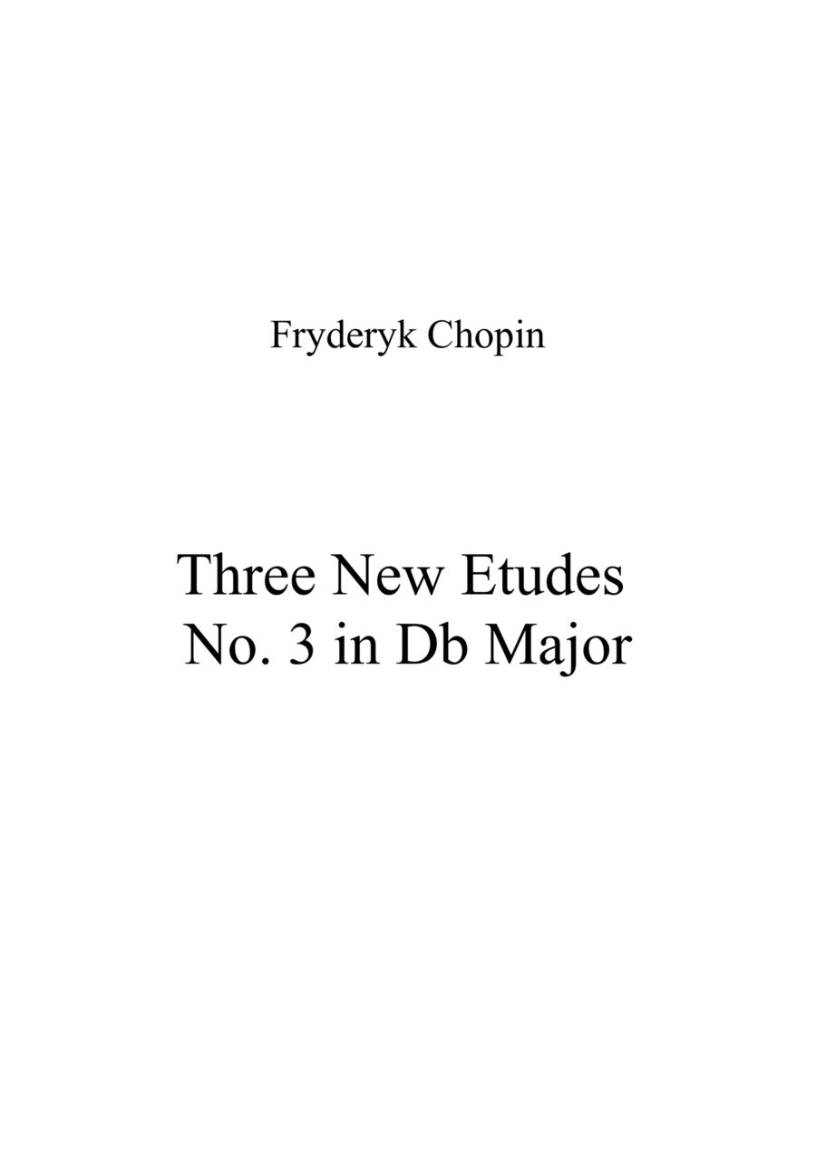 Three New Etudes No. 3 in Db Major Piano Method scores gallery preview page 1