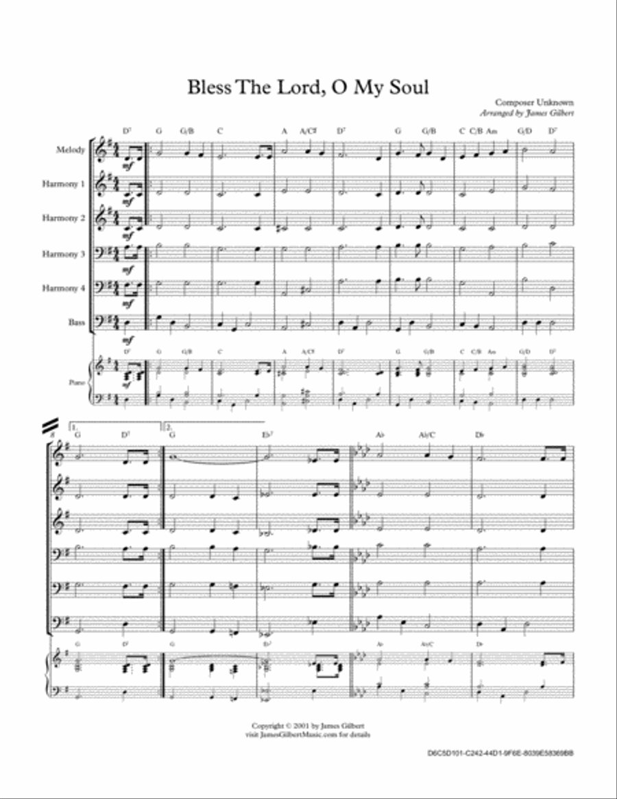 Bless The Lord O My Soul Bless The Lord O My Soul Small Ensemble scores gallery preview page 2