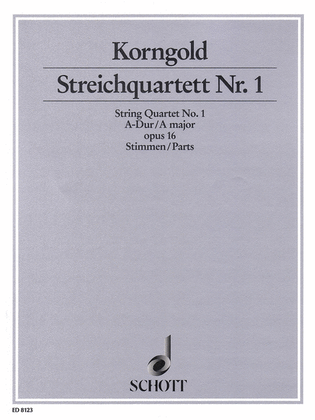 Book cover for String Quartet No. 1 in A Major, Op. 16