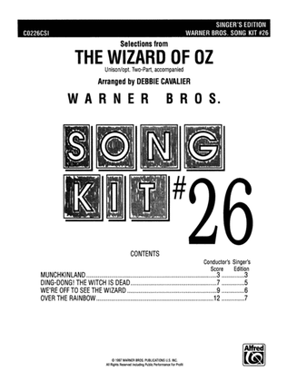 The Wizard of Oz, Selections from: Song Kit #26: Singer's Edition