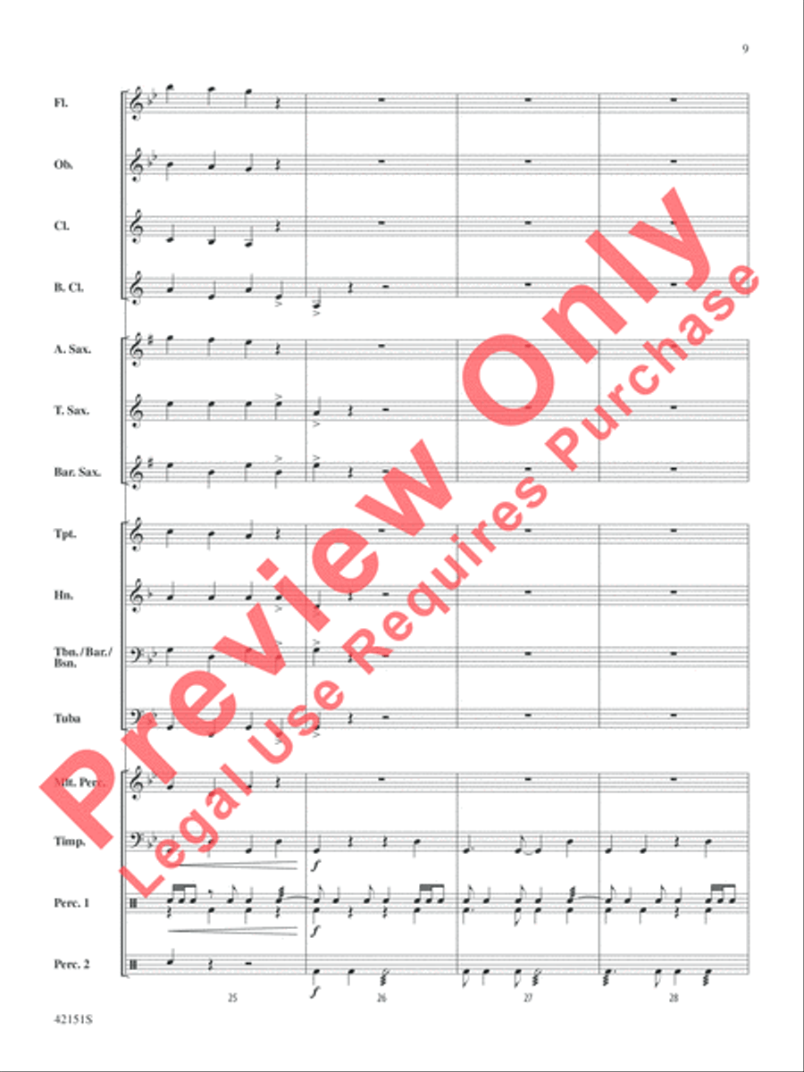 In the Realm of Kings Concert Band scores gallery preview page 9