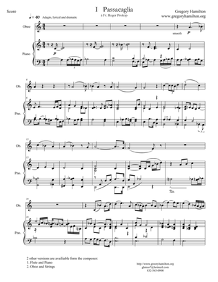 Passacaglia for Oboe and Piano