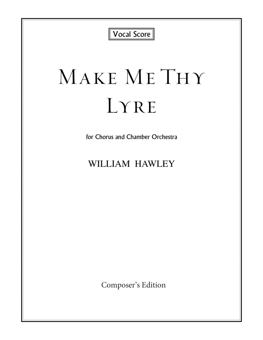 Make Me Thy Lyre (Vocal Score) image number null