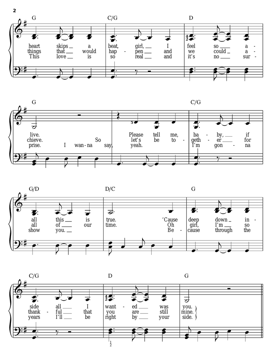 Best Years Of Our Lives (Part I) Easy Piano scores gallery preview page 2