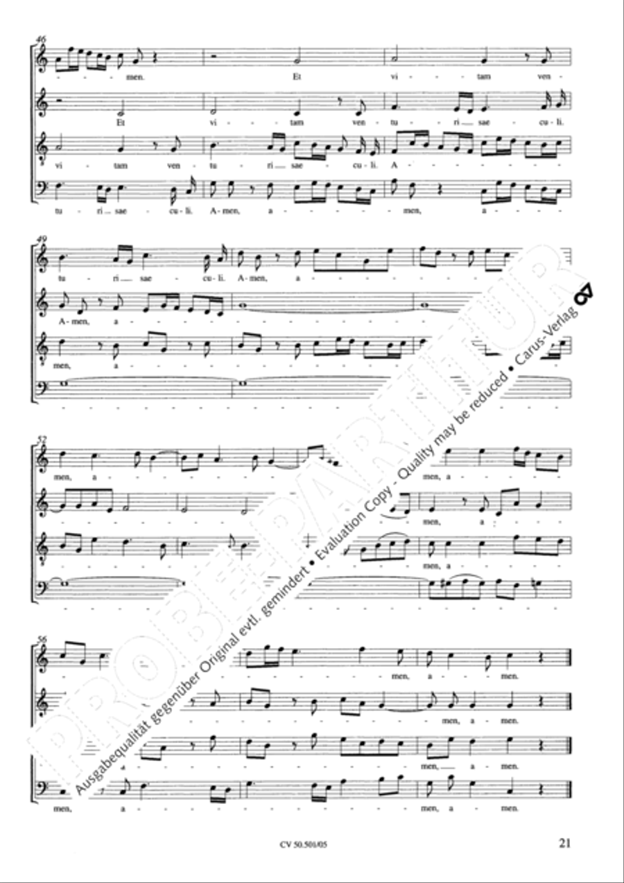 Mass in C Major 4-Part scores gallery preview page 22