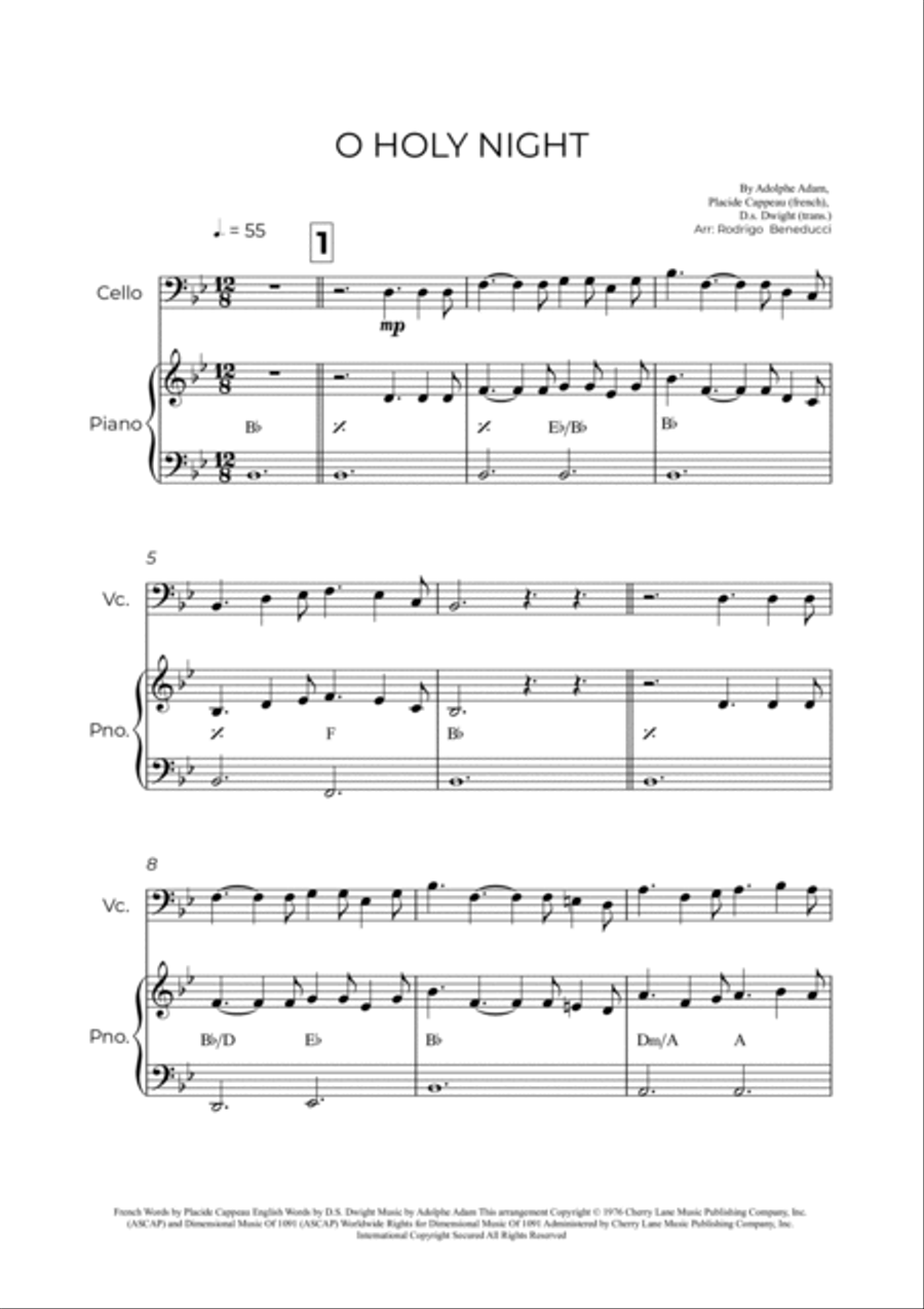 O Holy Night Piano scores gallery preview page 2