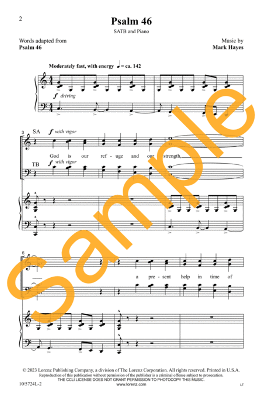 Psalm 46 4-Part scores gallery preview page 3