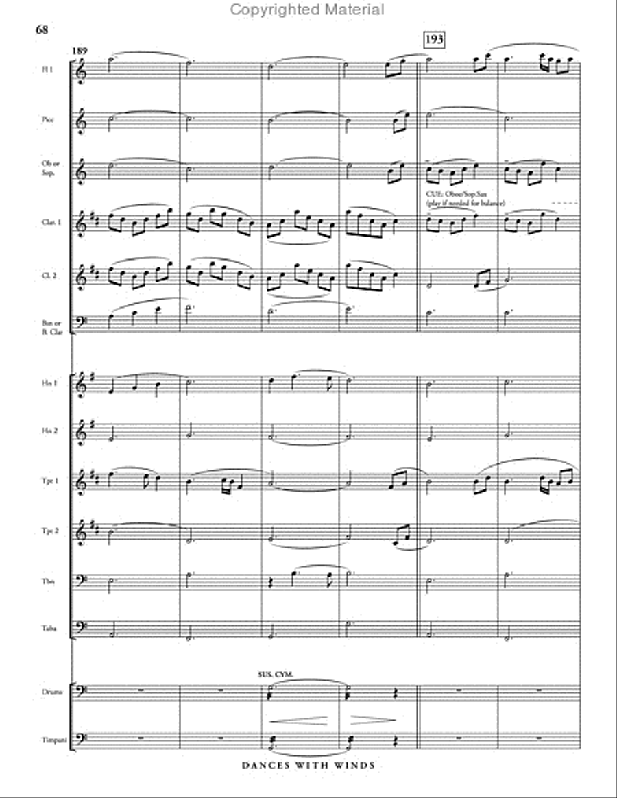 Dances with Winds Dances with Winds Concert Band scores gallery preview page 74