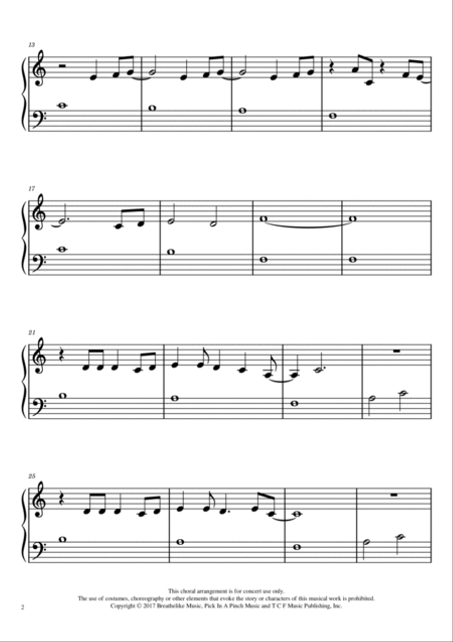 A Million Dreams Easy Piano scores gallery preview page 2
