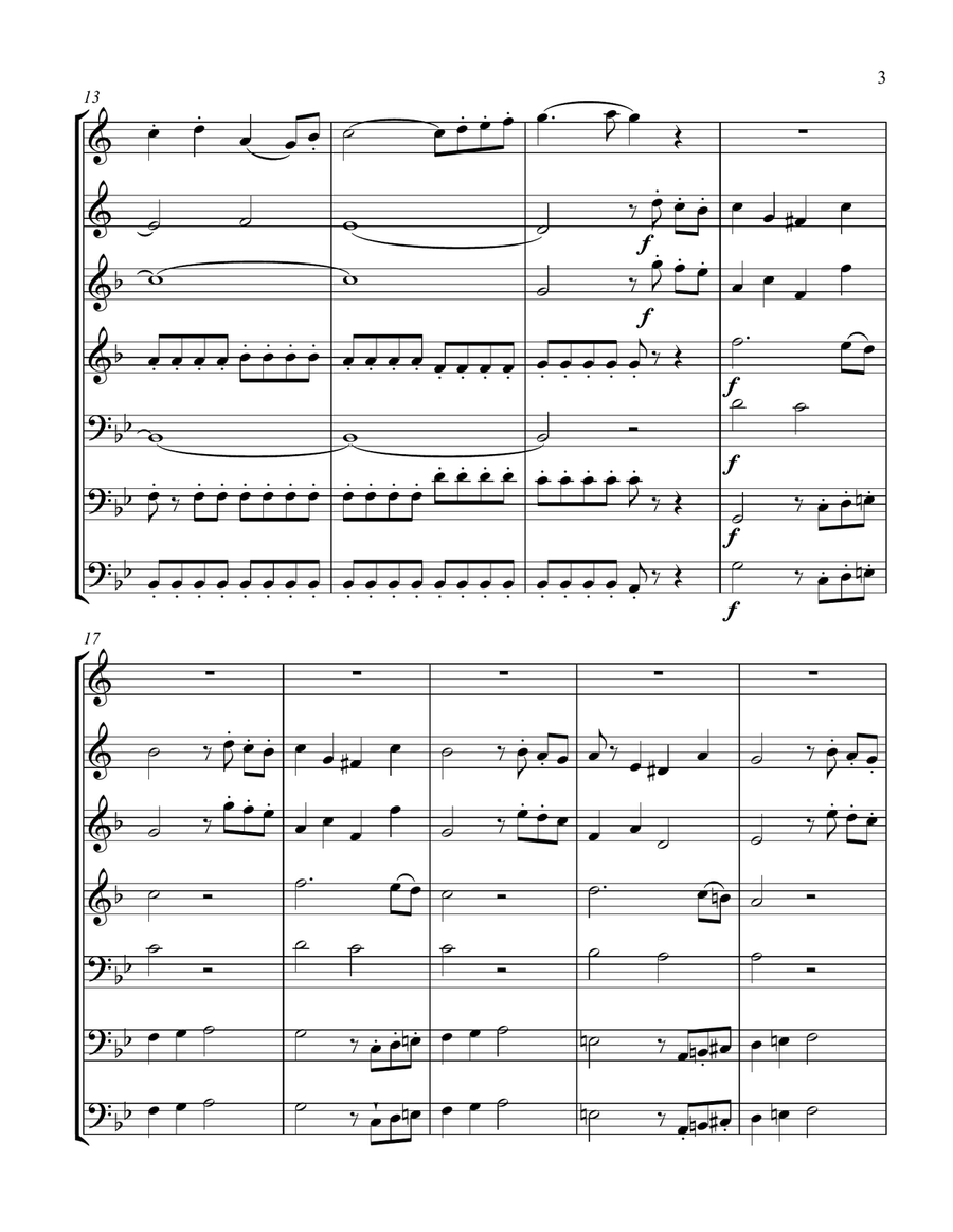 Themes from Rimsky-Korsakoff Wind Quintet for Brass Choir Brass Quintet scores gallery preview page 3