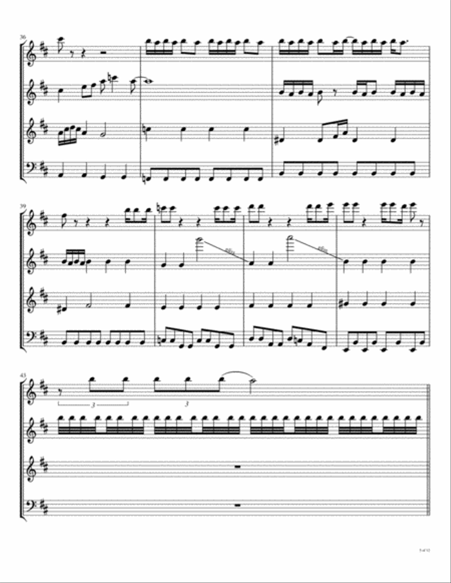 I Am The Walrus Woodwind Quartet scores gallery preview page 6