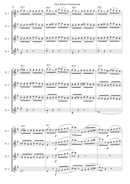 Eine Kleine Nachtmusik - Flute quartet image number null