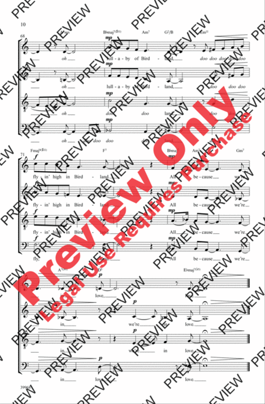 Lullaby of Birdland Lullaby of Birdland 4-Part scores gallery preview page 19