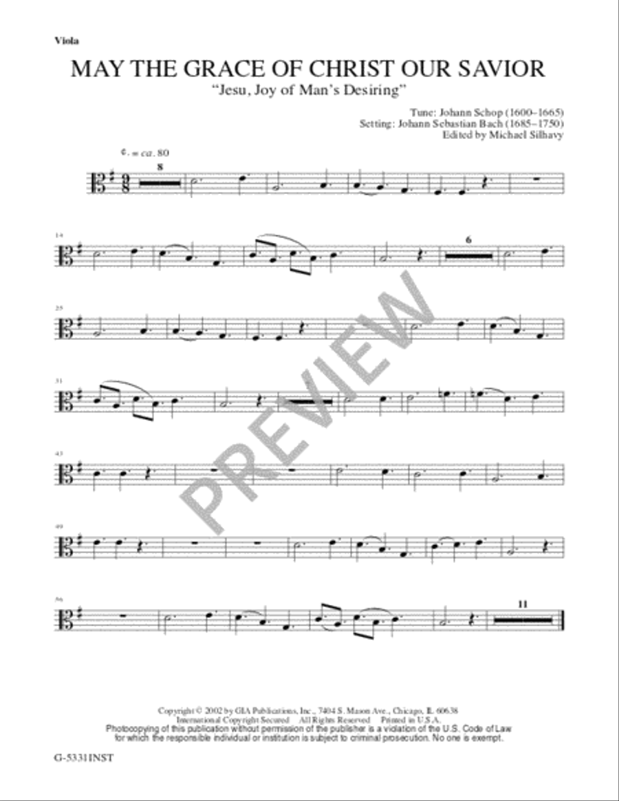 May the Grace of Christ Our Savior - String edition Cello scores gallery preview page 5