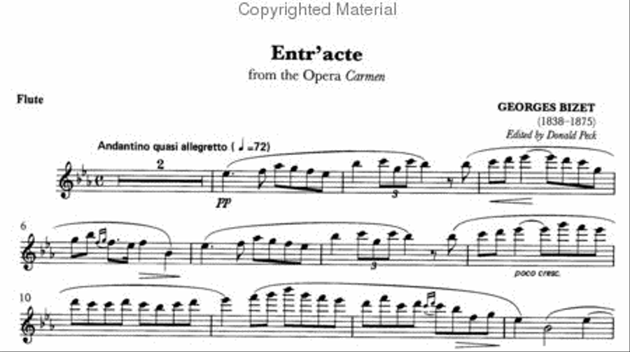 Entr'acte Flute Solo scores gallery preview page 3