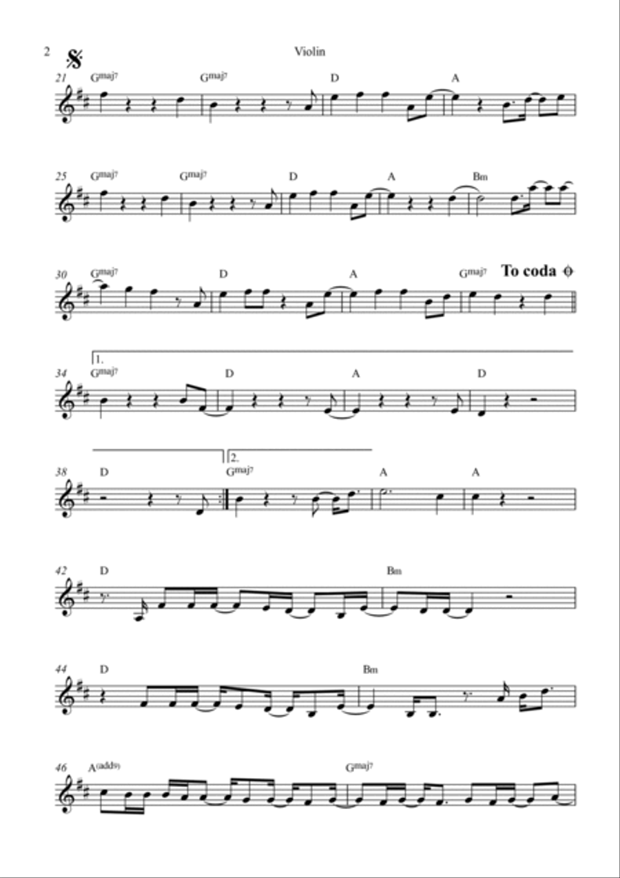 Love Someone Violin Solo scores gallery preview page 2