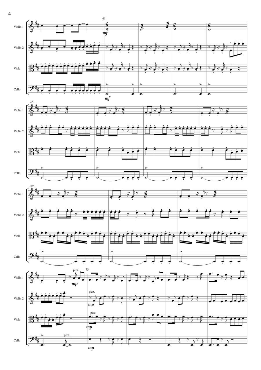 Good Luck, Babe! String Quartet scores gallery preview page 4