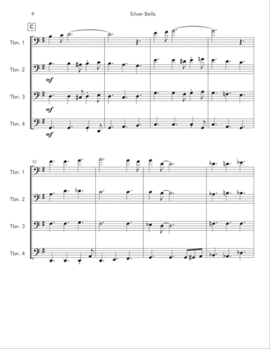 Silver Bells Brass Quartet scores gallery preview page 6