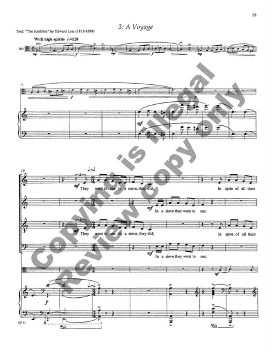 A Song, A Prayer, A Voyage 4-Part scores gallery preview page 19