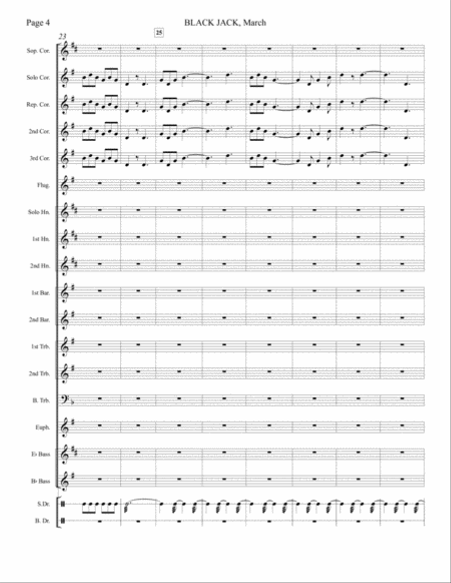Black Jack, March Black Jack, March Brass Ensemble scores gallery preview page 6